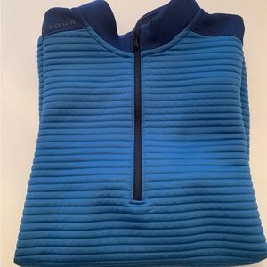 Men's Cold gear blue half zip size L